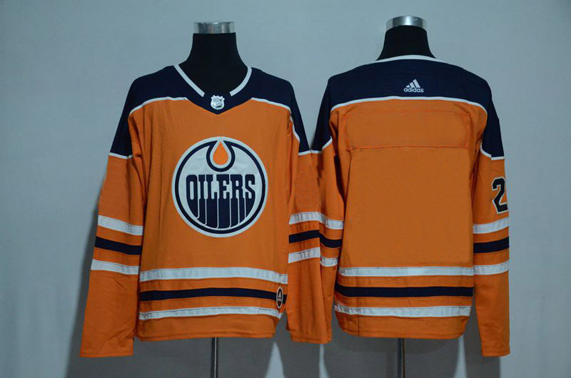 Customized Men 2017 NHL Edmonton Oilers Blank orange Adidas jersey->edmonton oilers->NHL Jersey